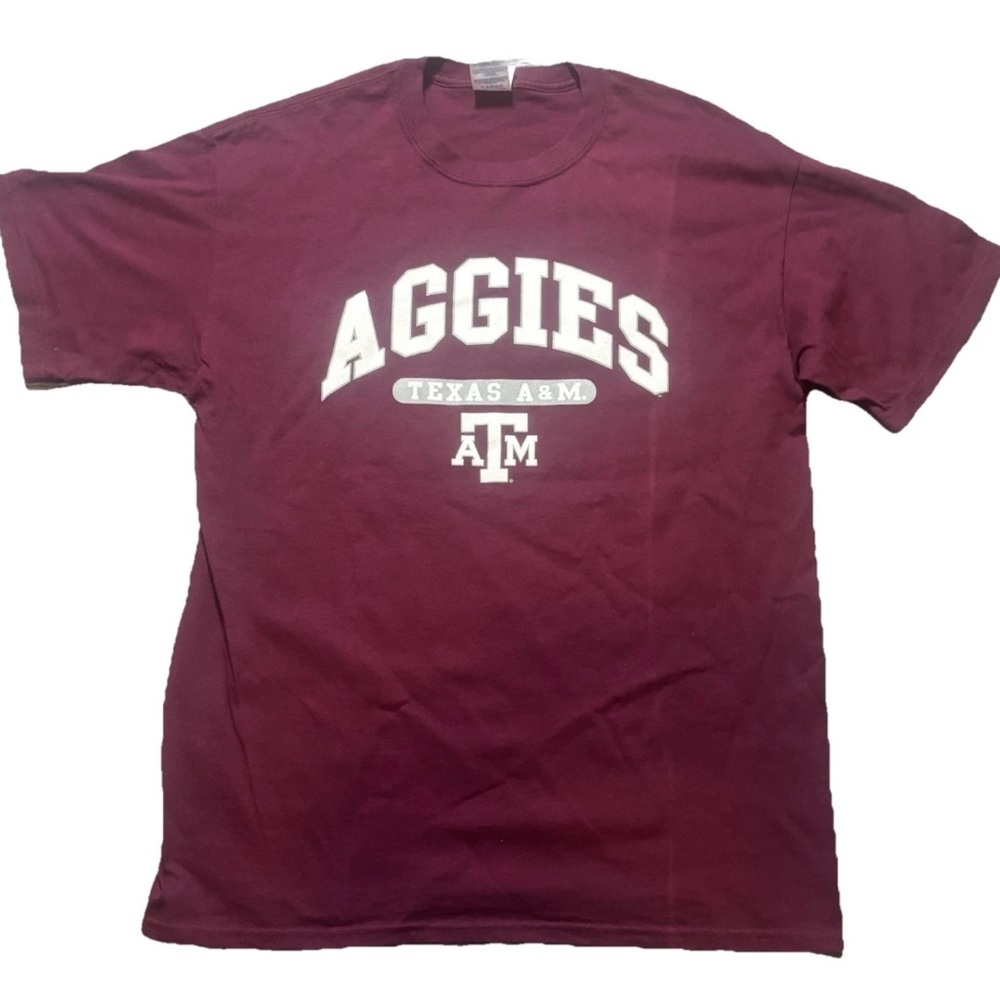 TEXAS A&M AGGIES NCAA MEN'S MAROON T-SHIRT L (Please Read Description)